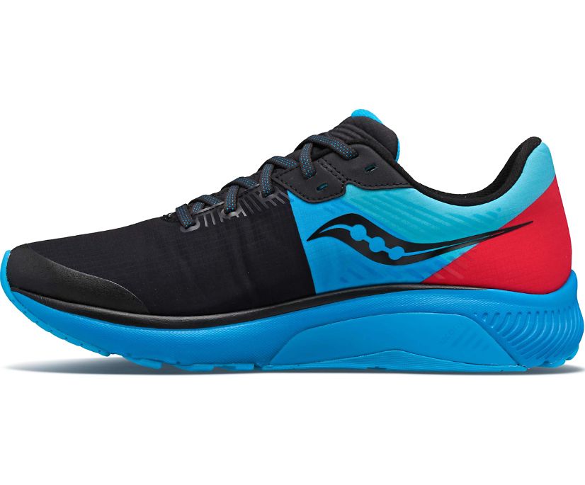 Saucony Guide 14 Runshield Women's Running Shoes Black / Blue / Red | Canada 149LISH